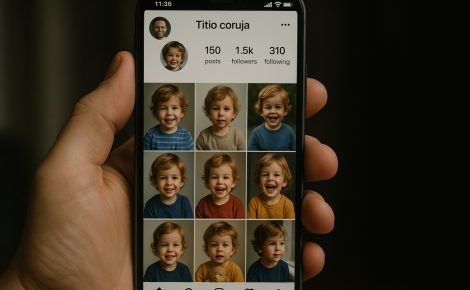Exposição digital de crianças nas redes sociais traz riscos à saúde mental e segurança. (Foto: Reprodução)