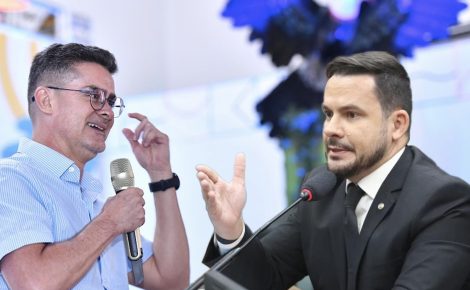 Prefeito David Almeida e deputado federal Alberto Neto