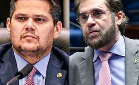Presidente do Senado, Davi Alcolumbre e senador Plínio Valério. (Foto: reprodução / Agência Senado / Agência Brasil)