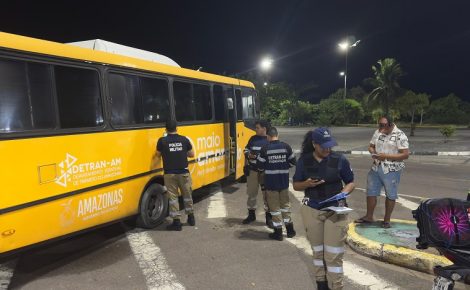 757 veículos foram abordados entre os dias 2 a 4 de agosto (Foto: Divulgação/Detran-AM)