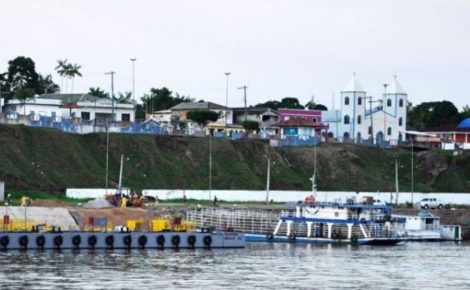 Foto da entrada do município de Itapiranga, no Amazonas.