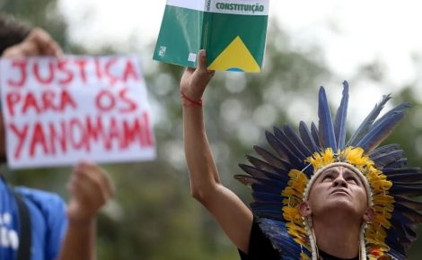 Justiça para os Yanomamis (Foto: Pedro Ladeira/Folhapress)