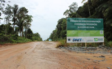 DNIT investe R$ 39 milhões para recuperar 22 quilômetros da BR-319 (Foto: reprodução)