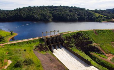 Represa da Mineração Taboca em Presidente Figueiredo-AM (Foto: Divulgação / Taboca)