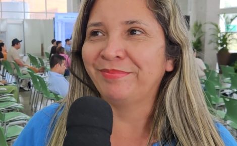 Nazaré Rocha (MDB), prefeita de Amaturá, foi eleita com 58,69% dos votos válidos (Foto: Reprodução/RT1)