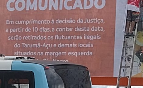 Segundo o TJAM, são mais de 900 flutuantes irregulares do Tarumã Açu - Foto: Divulgação