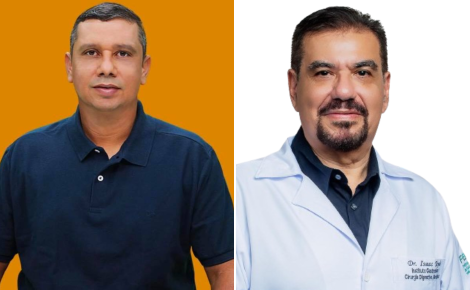 À esquerda, Carlos Alberto, conhecido como Pai Amado, e Dr. Isac Tayah (Foto: Reprodução/Facebook e Instagram)
