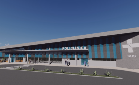 Manaus e Tabatinga receberão novas policlínicas pelo Novo PAC. Arte das novas policlínicas no Brasil (Foto: Ministério da Saúde)