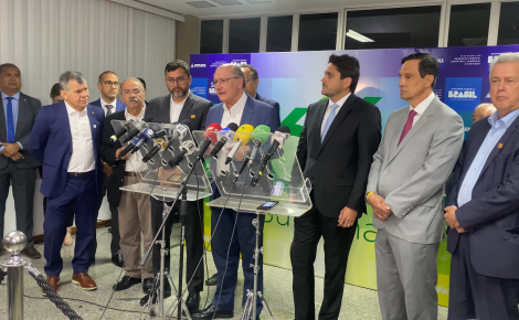 Geraldo Alckmin dá coletiva de imprensa na Suframa