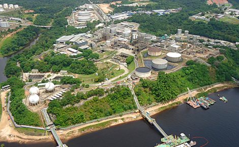 Foto aérea da Refinaria da Amazônia, a Ream