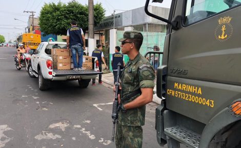 Reforço Federal do Exército Brasileiro ao TRE-AM, nas eleições de 2022 no Amazonas (Foto: Ministério da Defesa)