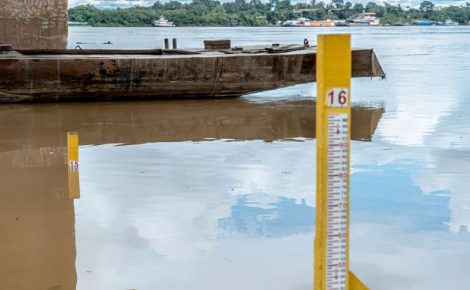 Com previsão de seca mais severa em 2024, rios do Amazonas vem registrando níveis abaixo da média (Foto: Defesa Civil/Porto Velho)