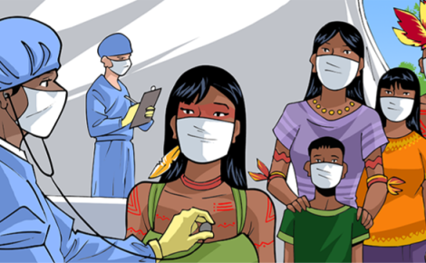 Medicina indígena: um olhar diferente sobre a saúde e bem-estar. (Arte: Fiocruz)