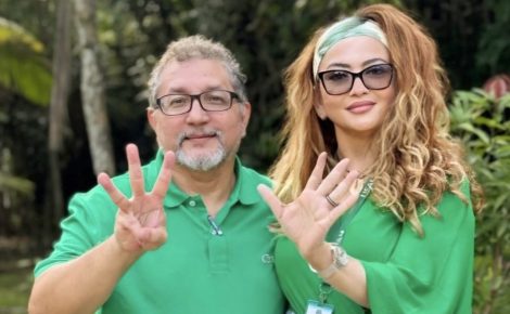 Sérgio Freire (vice) e Teca Fraxe, candidatos à Reitoria da Ufam