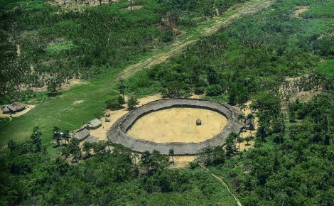 Vista aérea de uma reserva ianomâmi em Roraima  (Foto: Leonardo Prado/Procuradoria-Geral da República)