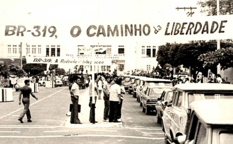 Inauguração oficial da BR-319 em março de 1976 (Foto: Acervo/Instituto Durango Duarte)