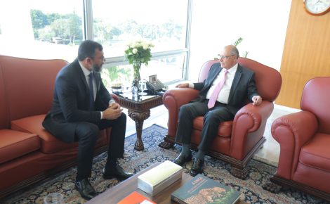 Governador Wilson Lima em reunião com Geraldo Alckmin, em Brasília. Foto: Divulgação
