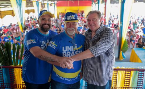 Da esquerda para a direita, George Lins, Belarmino Lins e Átila Lins. (Foto: Assessoria)