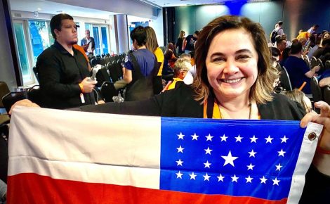 Maria do Carmo Seffair, participou do 8º Encontro Nacional do Partido Novo (Foto: Divulgação Novo-Am)