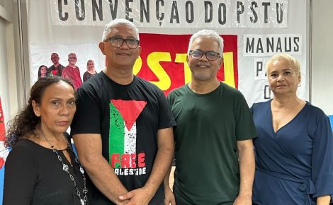 Em convenção municipal, PSTU confirma o professor Gilberto Vasconcelos a prefeito de Manaus. Damiana Amorim, dirigente do Luta Popular, é a vice (Foto: Divulgação)