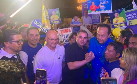 Em convenção, o Republicanos reforçou apoio a Roberto Cidade e Coronel Menezes (Foto: Marcio Siqueira/RealTime1)