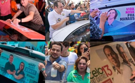 Seis dos sete candidatos tem base de adesivagem