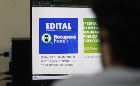 Edital de chamamento para devolução de aparelhos celulares recuperados via RecuperaFone (Foto: Victor Levy/SSP-AM)
