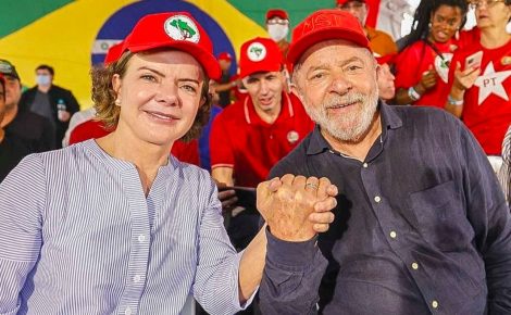 Gleisi Hoffmann, presidente nacional do PT e Lula, presidente da República. (Foto: Ricardo Stuckert / Presidência da República)