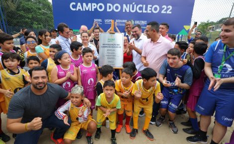 Revitalização de campos fortalece esporte e lazer comunitário. (Foto: Diego Peres / Secom)