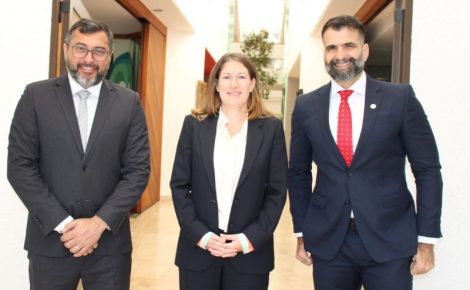 O governador também conheceu mais sobre o AmazonFACE, principal projeto de cooperação científica entre Brasil e Reino Unido. (Foto: Divulgação)