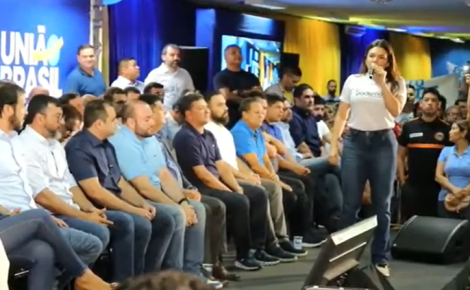 Discurso de Alessandra Campêlo em apoio a Roberto Cidade. Foto: Reprodução/Youtube