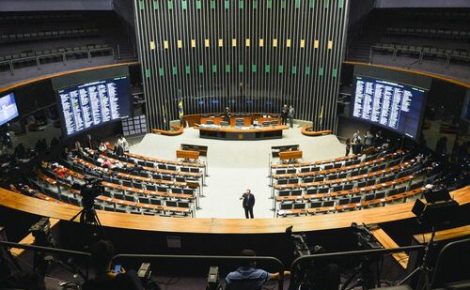 Imagem do plenário da Câmara Federal, em Brasília