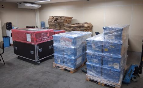 Primeira remessa de materiais da UNFCCC chegou à Zona Azul no início do mês. (Foto: Divulgação/Correios)