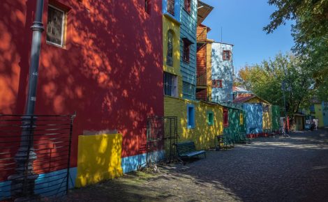 Rua Caminito no bairro La Boca - Buenos Aires, Argentina