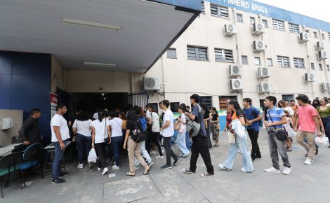 Prova do Enem na Escola Estadual Áurea Braga em Manaus em 2023. (Foto: Divulgação/Secom)