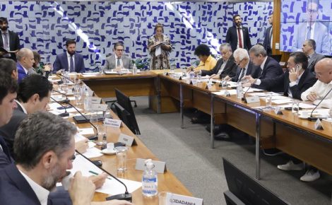 Reunião de líderes na quinta-feira (10/07/2025) / Foto: Agência Câmara de Notícias