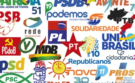 Brasil tem mais de 30 partidos políticos (Montagem)