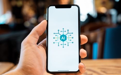 phone with ai image