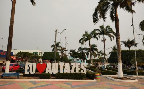 Praça central de Autazes, na Região Metropolitana de Manaus