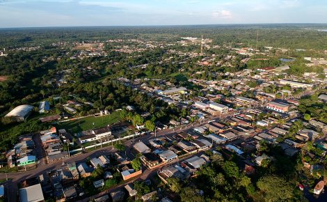 Vista aérea do Careiro Castanho, na Região Metropolitana de Manaus