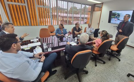 Encontro de superintendentes da Suframa, Bosco Saraiva, e do Ibama-AM, Joel Bentes Araújo Filho