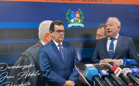 Desembargadores Airton Gentil e João Simões, os novos dirigentes do Tribunal Regional Eleitoral do Amazonas