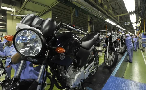 Motocicleta Yamaha fabricada em Manaus