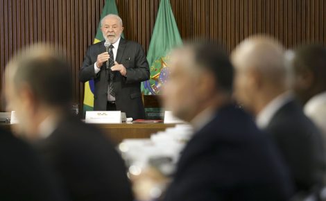 O presidente Luiz Inácio Lula da Silva em reunião no Palácio do Planalto. (Foto/ Marcelo /Camargo/Agência Brasil