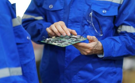 tech industry. business industry technology, people and tech. engineer working in factory.