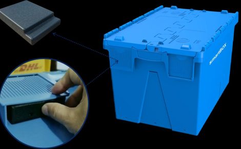 Caixa inteligente da smartBox com módulo IoT de monitoramento de temperatura, umidade e segurança no transporte de medicamentos.