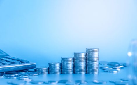 stack of money coin and calculator with copy space 2024 12 07 04 48 12 utc