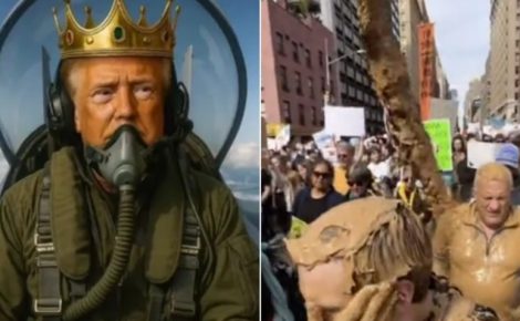 trump video ia protesto no kings 19out2025 1 848x477