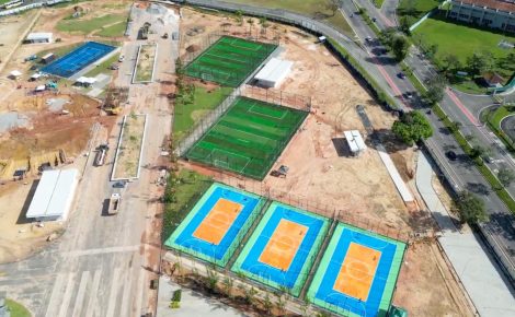 Obras avançam no Parque da Cidade, em Belém, que será o principal palco da COP30 em novembro. (Foto: Agência Pará)
